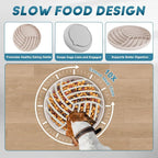 Silicone Slow Feeder Bowls for Dogs and Cats - Wet Food, Suction Cups, Interactive, Reduces Boredom, Anxiety, Anti-Choking, Non-Slip Design (Gray & Beige)