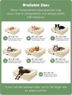 Spotted Play Orthopedic Dog Bed with Sides - Sofa Beds for Large Dogs, Supportive Foam Pet Couch Bed with Washable Removable Cover, Waterproof Lining and Non-Slip Bottom, Ivory - L-Plus
