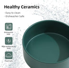 Havniva Ceramic Dog Bowls, 6.1” Dog Food and Water Bowl, Pet Feeding Bowl | Dog Food Bowl for Small Dogs, Food-Grade Ceramic, Dog Water Bowl with Non-Slip Rubber Base, Large Capacity, Dishwasher Safe