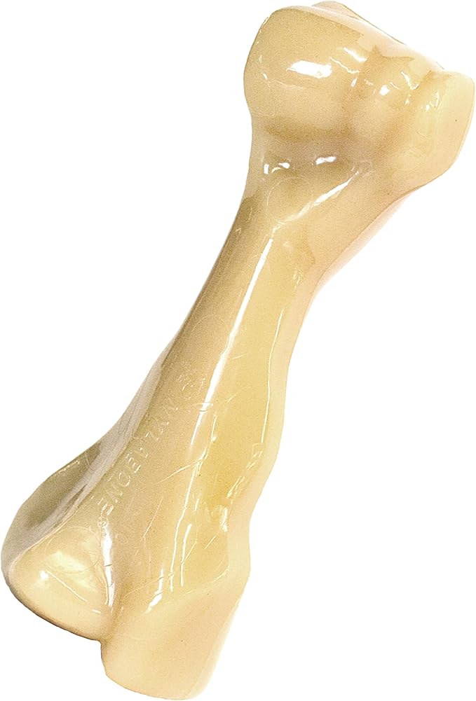 Nylabone Power Chew Butcher Bone Dog Chew Toy, Chicken Flavor, XX-Large | Durable dog toys for aggressive chewers, long lasting, discourages destructive chewing, for dogs 50++ lbs