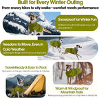 QBLEEV Warm Dog Jacket - Reflective, Adjustable Winter Coat with Turtleneck for Cold Weather, Waterproof Fleece Snowsuit for Small, Medium, Large Dogs