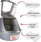 Nature's Miracle Hooded Flip Top Cat Litter Box with Charcoal Filter | Easy to Clean With Flip Top & Simple Latches, Charcoal Filter Absorbs Odor, Non-Stick Surface Prevents Litter Build-Up