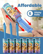 POPCHOSE Lint Roller for Pet Hair Extra Sticky, 600 Sheets with 3 Handles | Dog and Cat Hair Remover for Clothes, Furniture, Couch, Lint Roller for Carpet
