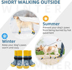 PUPTECK Anti Slip Dog Socks, Shoes with Grippers to Prevent Licking Hardwood Floors Traction, Rubber Boots & Paw Protectors for Small Medium Large Dogs Cold/Hot Pavement, Senior Dogs Booties Blue