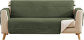 Boho Olive Green Loveseat Covers for 2 Cushion Couch, Water-Repellent Aztec Covers for Love Seat, Washable Quilted Couch Covers, Pet Friendly Loveseat Slipcovers (Loveseat 48", Olive Green)