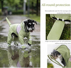 Dog Rain Boots, Waterproof Dog Rain Shoes for All Weather, Anti Dirt Pants with Shoes, Adjustable Suspender Pants for Outdoor Walking & Paw Protectors（M）