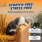 Panther Armor Cat Furniture Protector, 10 Matte Sheets with Twist Pins | Solid barrier shield, not a sticky deterrent. Couch protector from cat claws. 5 XL plus 5 large sheets, removable