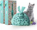 Cat Litter Disposal Bags and Dog Poop Bags with Handle,Cornstarch Based Extra Thick and Guaranteed Leak Proof Poop bags for Kitty and Doggy(360 Count 1.1 Gallon,Lavender Scent)