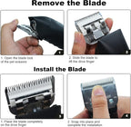 3PCS 4FC Blades Dog Grooming Blades Compatible with Andis/Wahl Dog Clipper | FDog Clipper Blades For Oster A5/Wahl KM Series Dog Clipper,Ceramic Blade & Stainless Steel Blade,Cut Length 3/8"(9.5mm)