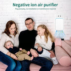 Air Ionizers 4 Pack, Negative Ion Filtration System, for Bedroom, Kitchen, Office, Portable Air Filter Odor, Smoke Dust, Pets, Eliminator, White