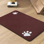 Pet Feeding Mat-Absorbent Dog Mat for Food and Water Bowl-No Stains Quick Dry Water Dispenser Mat-Dog Accessories Pet Supplies-Bowl for Messy Drinkers（RED,16"x24"