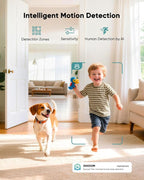 Indoor Camera Wireless, Pet Camera Indoor with Phone App | 4MP Home Cameras Indoor for Dog Kids Elderly Cat, 360° Pan Tilt, Color Night Vision, 2.4/5GHz WiFi, Motion Alerts