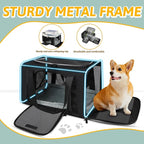 Petskd Small Pet Carrier 18" L x 11" W x 11" H Airline Approved, Black | for Delta/American/United Airlines, Lockable Safety Zippers and Anti-Scratch Mesh, Pets Under 10 lbs