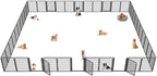 Low Threshold Dog Playpens Fence Indoor, 40 inch 42 Panels Heavy Duty Metal Outdoor Pet Playpen for Large/Medium/Small Dogs, Tall Dog Play Exercise Pens Outside