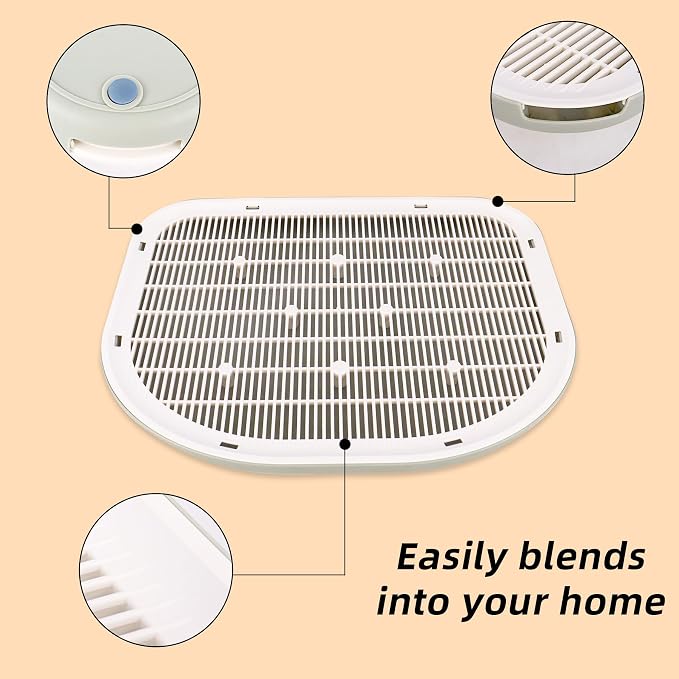 Cat Litter Mat Large 19.5"x15.4", Litter Trapping Mat for Litter Box, Anti-Slip Kitty Litter Catcher Pad, Waterproof Washable Easy Clean & Saves Litter (Gray)