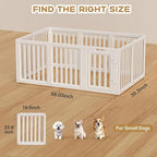 Dog Playpen, Clear Dog Pen, Dog Pen Indoor, Easy to Install and Remove Dog Play Pen, Puppy Playpen Suitable for Dogs, Cats,Dog Playpen Indoor (White, 23.6 inch Height, 10 Panels)