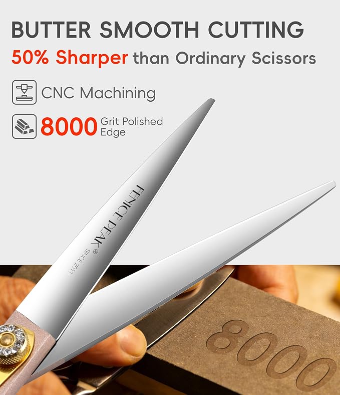 7'' Professional Dog Grooming Scissors Set Rose Gold 440C Stainless Steel Straight Thinning Curved Chunker Shears 4pcs Set for Pet Grooming Services Dogs and Cats