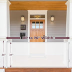 76" Retractable Baby Gates Extra Wide, Mesh Long Dog Gate for Deck | Indoor Outdoor Stair Gate for Wide Openings Doorways Hallways Porch, Child Pet Safety Essentials for Home, White