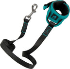 Gooby Neoprene Wrist Band Sport Leash - Turquoise, 6 FT - Comfortable Hands Free Leash with Elastic Band for Small, Medium and Large Dogs