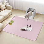 Silicone Cat Litter Mat for Litter Box 50”x35” Large Cat Mat, Pink | Waterproof, Non-Slip, Leak-Proof Rug Mat with Lip, Easy to Clean, Extra Large Litter Catcher Mat for Floor