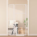 Extra Tall Cat Gate, 55.1" Heavy Duty Pet Gate for Large Cats & Dogs, Adjustable 29.9-41.3" Wide, Auto Close, No Drilling Pressure Mount, Easy Walk Through for Doorways Hallways Kitchen, White