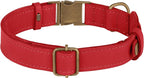 AirTag Dog Collar - Genuine Leather Dog Collar with Apple AirTag Holder and Metal Buckle - Smart GPS Tracking Pet Collars (Red, XS, 9"-12" Neck Fit)