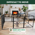FXW AuraSpace Pro Acrylic & Wire Mesh Indoor Dog Playpen, 32" H, 10 Panels | Clear View, Heavy-duty Metal, Flexible Layouts, Easy Walk-Through, For Small & Medium Dogs, Patented
