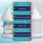 Simple Solution Hard Floor Stain & Odor Remover, Pet Stain Cleaner, Gallon | Dog Stain & Odor Remover, Pet Urine Enzyme Cleaner, Dog Urine Hardwood Cleaner, Pet Odor Eliminator, Hard Floor Stain Remover