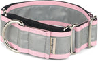 If It Barks - 1.5" Reflective Martingale Collar for Dogs - Adjustable - Made in USA - Strong, Durable, and Comfy - Ideal for Training - Suitable for Most Breeds - Medium, Pink