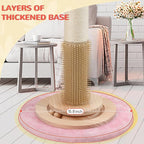 45'' Tall Cat Scratching Post Tree,Heavy Duty for Indoor Body Stretching | 3.5Inch Diameter Sisal Rope,Stable Real Wood Base,Artificial Plant Design Scratcher,Interactive Ball Toy for Home Decor