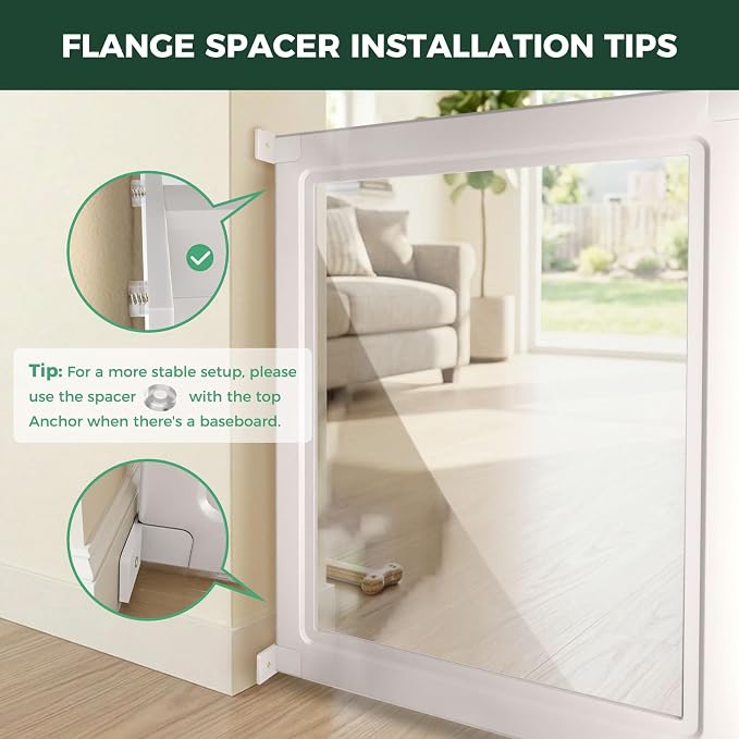 FXW Fence-to-Wall Anchors for AuraSpace Acrylic Indoor Dog Playpen | Fits AuraSpace 30"H, Connect Panels to the Wall, Expand Your Dog’s Play Area, Playpen Not Included