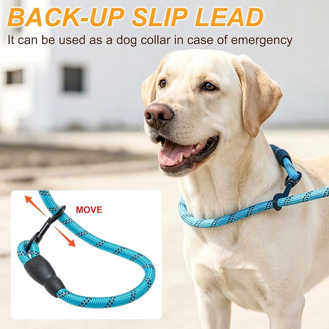 BEAUTYZOO 12 Pack Dog Leashes for Large Dogs Heavy Duty, 5FT Bulk Rope Dog Leashes Multipack with Reflective Thread, Soft Padded Handle Thick Lead Leash for Medium Dogs