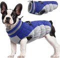 FUAMEY Dog Coat for Medium Dogs, Fleece Dog Winter Jacket with Harness | Puppy Cold Weather Coats Reflective Pet Puffer Vest with Zipper Water-Resistant Warm Dogs Snowsuit Windproof Blue M