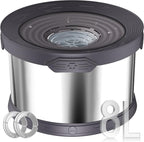 UPSKY 8L Dog Water Bowl No Spill Stainless Steel for Slow Drinking Gray | Large Capacity, Spill-proof, Non-slip Design, Durable, For Large Dogs, Messy Drinkers & Multi-pet Homes, Outdoor / Indoor