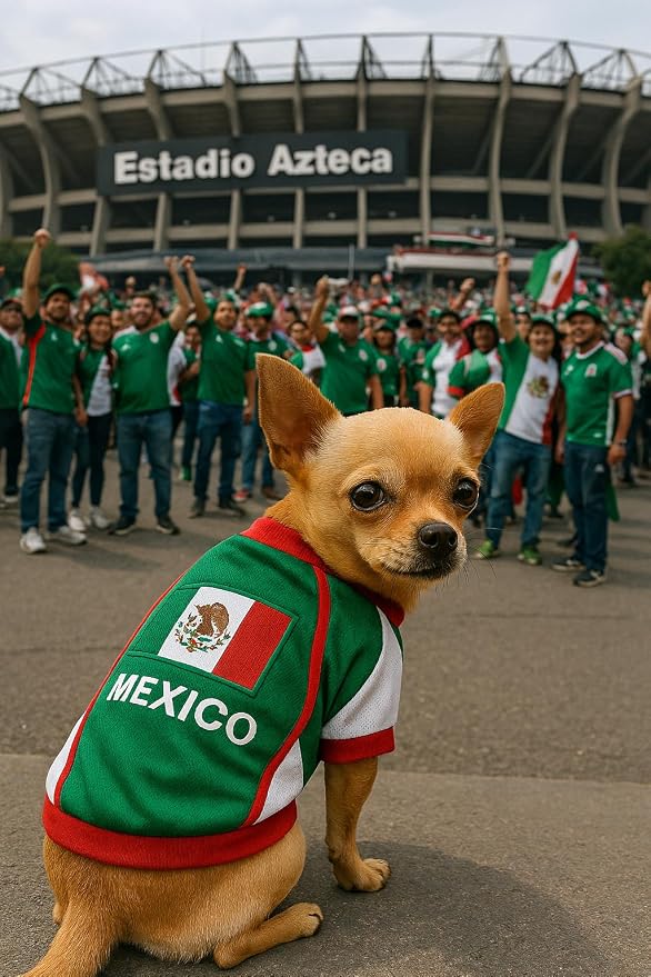 Parisian Pet Dog Mexico Jersey - Breathable Mesh Puppy Football Jersey - Lightweight Stretch Sporty Dog Mexican Outfit - Summer Shirts for Large Dogs - Soccer Jersey for Dogs - Sportswear Pet Clothes