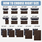 Smiry Waterproof Reversible Pet Couch Covers for Dogs | Pet Friendly, Soft Fabric, Washable Sofa Furniture Protector for Dogs Cat Kids, Checkered (30"x70", Chocolate/Chocolate)