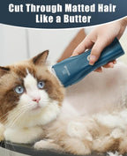 oneisall Pet Clippers for Cat Matted Hair, Quiet Pet Shaver for Cats | Waterproof Cordless Cat Clippers for Matted Long Hair with Storage Bag,Lightweight and Easy to Use for Cat, Pet, Small Dog