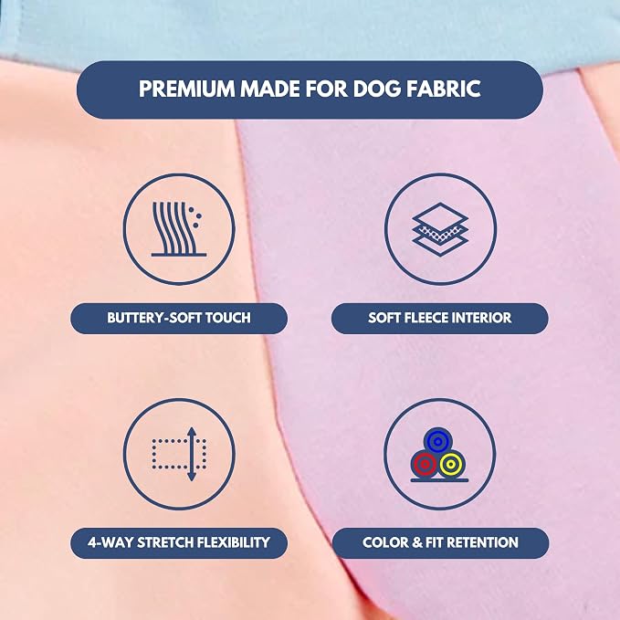 Spark Paws Dog Hoodie – Premium Dog Sweater for Small, Medium, and Large Dogs | Warm Outfits for French Bulldogs, Pitbull, Puppy, Winter Jacket Alternative - Cotton Candy - S