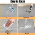 Silicone Cat Litter Mat 50" x 36" Cat Mat for Litter Box, Light Grey | Extra Large Cat Litter Trapping Mat for Floor, Waterproof, Non-Slip Kitty Litter Box Mat with Raised Edge, Easy to Clean