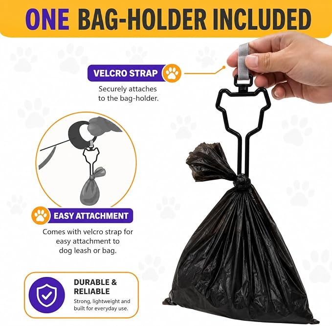 Dog Poop Black Bags with Dispenser (700 Bags) doggy poop bags Pickup Bag 35 Refill Rolls Dog Waste Bags Cat Litter & Poop Bags (35 Rolls, Uscented)