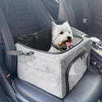 SlowTon Dog Booster Car Seat, Reinforce Metal Frame Safe Pet Car Seat with Seatbelt & Waterproof Pee Pad & Top Cover | Portable Collapsible Puppy Carrier Bag | for Small Medium Dogs Cats up to 15lbs
