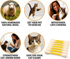 Glaciart One Swabs Cat Toys with Catnip - 6 Pk | Durable for Chew, Cute Cat Toys Interactive Kitty for Boredom, Exercise, & Play | Filled w/Organic Catnip for Anxiety & as Digestive Aid | Gift Idea