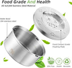 nicelock 3L/0.8 Gallon Dog Water Bowl No Spill, Stainless Steel No Spill Water Bowl for Dogs, Slow Water Dog Bowl, No Splash Dog Water Bowls