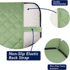 PureFit Reversible Quilted Sofa Cover Dog Couch Covers for Sofa, 28 in | Sage Green/Ivory, Water Resistant Couch Protector, Washable Pet Couch Cover with Non Slip and Elastic Straps For Kids