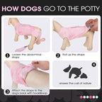 FUAMEY Surgery Suit for Dogs Female After Spayed, Soft Onesie for Surgery | Cone Alternative after Surgery, Dog Wound Cover Spay Suit Prevent Licking, Female Dog Onesie for Heat Cycle, Pink Tie Dye S