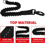 Long Dog Leash 10 FT: Heavy Duty Rope Leashes for Dogs Training with Swivel Lockable Hook Reflective Threads Bungee and Padded Handle - Dog Lead for Large Small Medium Dogs Outside Walking Hiking Red
