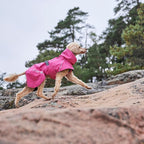 Hurtta Monsoon Coat II ECO, Wet Weather Dog Raincoat Coat, Ruby, 18 in