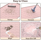 Garoopion Silicone Cat Litter Mat 34×22 inch, Easy to Clean, Pink | Waterproof Silicone Mat with Raised Edges, Catch Litter, Protect Floor from Urine, Multi-Use for Dog/Sink/Kitchen/Boots