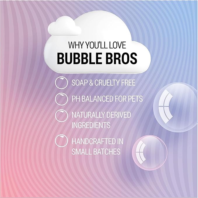 Bubble Bros. Whitening and Brightening Dog Shampoo for All Coats, 1 Gallon | 12:1 Concentrate, Brightens All Coat Colors, Restores Shine and Moisture, Vanilla Scent, Pet Grooming Wash, Groomer Grade