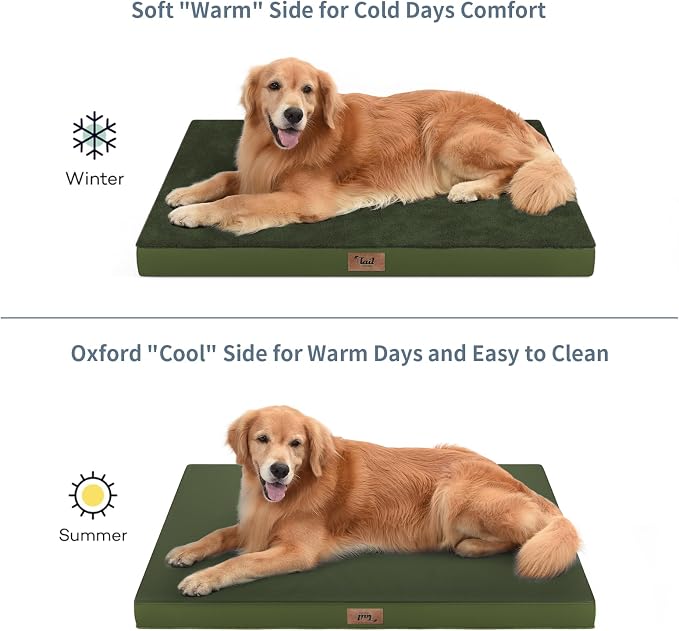 Orthopedic Waterproof Dog Bed for Small Dogs and Cats | Egg Crate Foam for Joint Support, Fits 30x19 Crates, TPU Waterproof Layer, Machine Washable 1680D Oxford Cover, Up to 30 lbs